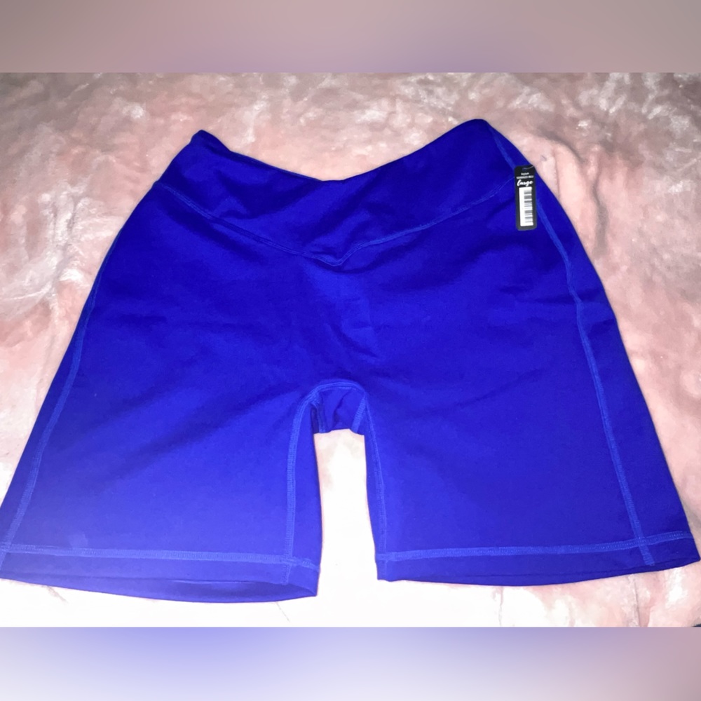 Bootybag Blue biker shorts, Size Large